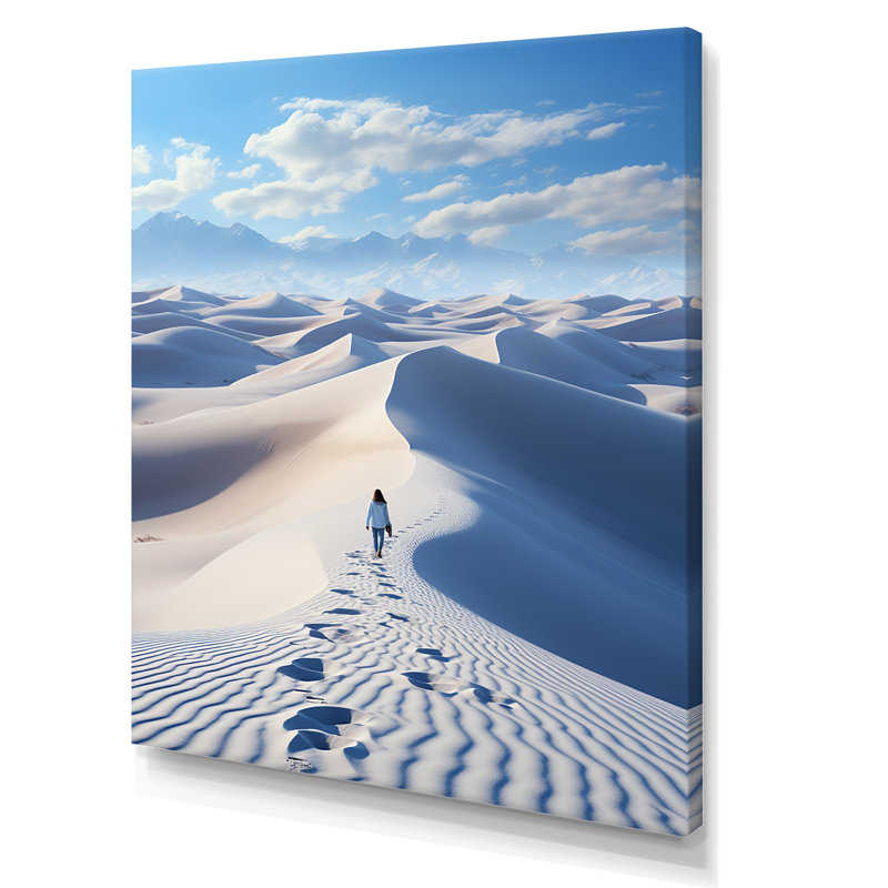 Snow Desert Winters Solitude - impression, H 44 po x l 34 po x P 1,5 po, Toile tendue