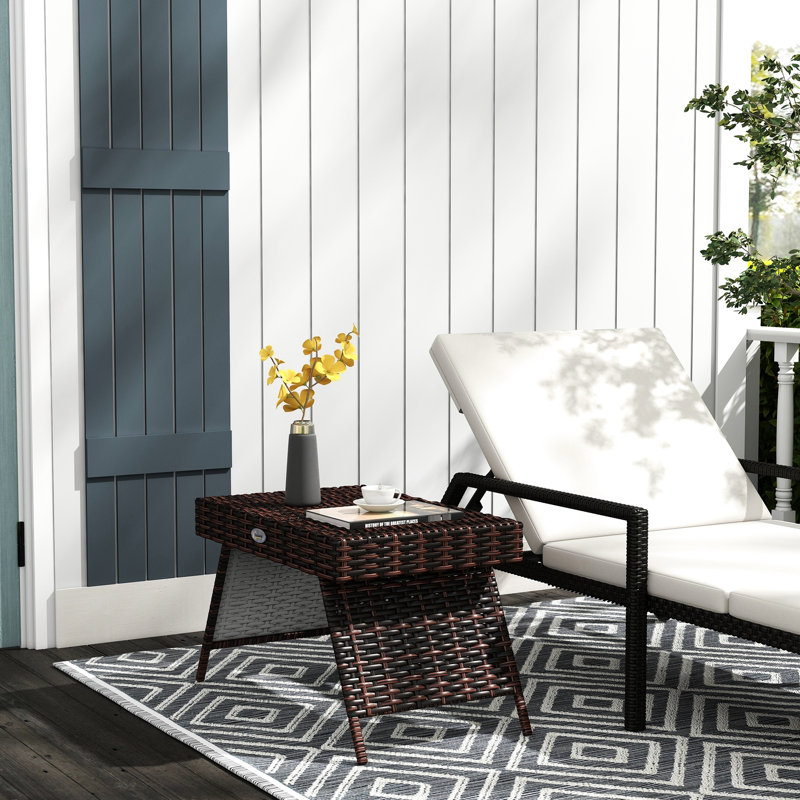 Table d'appoint d'extérieur avec pe - Polyvalent pour divers espaces