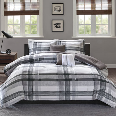 Édredon simple / simple TG - literie noire avec coussins décoratifs