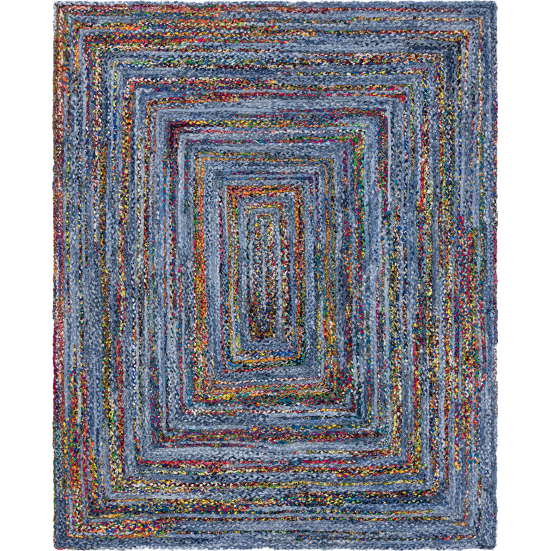 Tullie Hand Braided Cotton Abstract Indoor Rug, Rectangle 8' x 10'