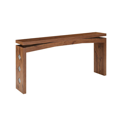 62" Long Wood Rectangle Console Table