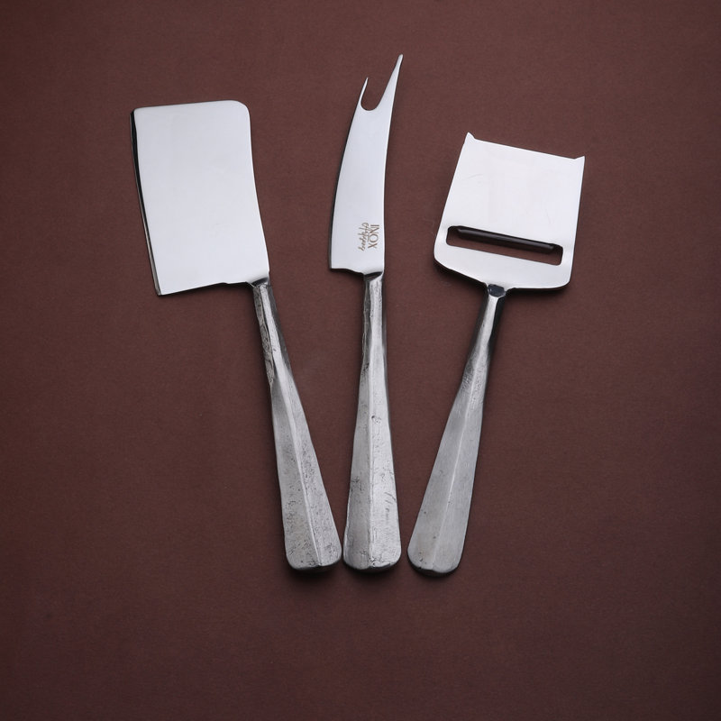 Ernestine INOX Artisans Ridge Cheese Knives 3 Pc. Set