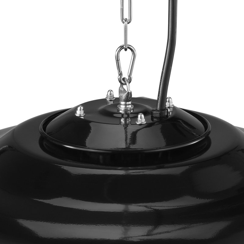 Black and Silver 1500W Electric Hanging Patio Heater