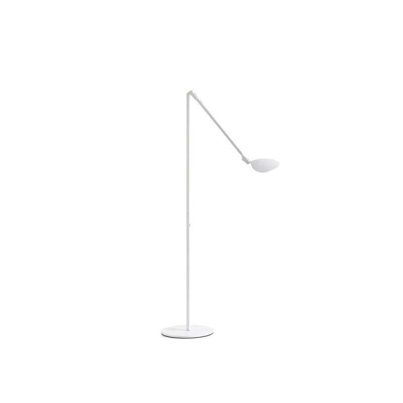 Splitty LED Swing Arm Floor Lamp, Matte White