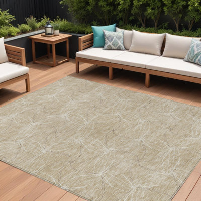 Tapis intérieur / extérieur géométrique lavable 8 pi x 10 pi