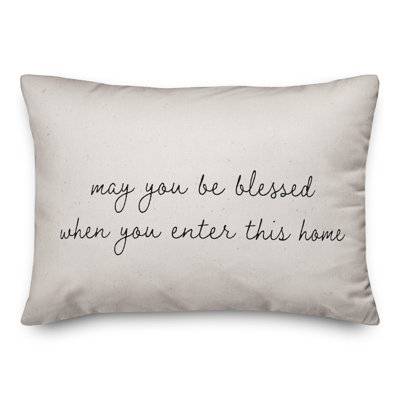 Coussin intérieur / extérieur May You Be Blessed When Entrée Home