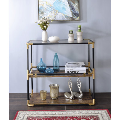 Console rustique et minimaliste avec rangement spacieux et fabrication durable pour les maisons modernes