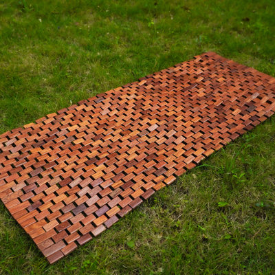Edinburgh Reversible Teak Wood Anti-Slip Shower Mat