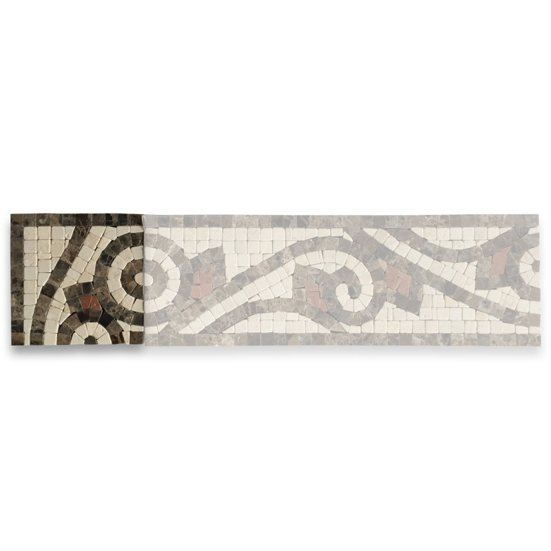 Arrow 4" x 4" Marble Mosaic Wall & Floor Tile