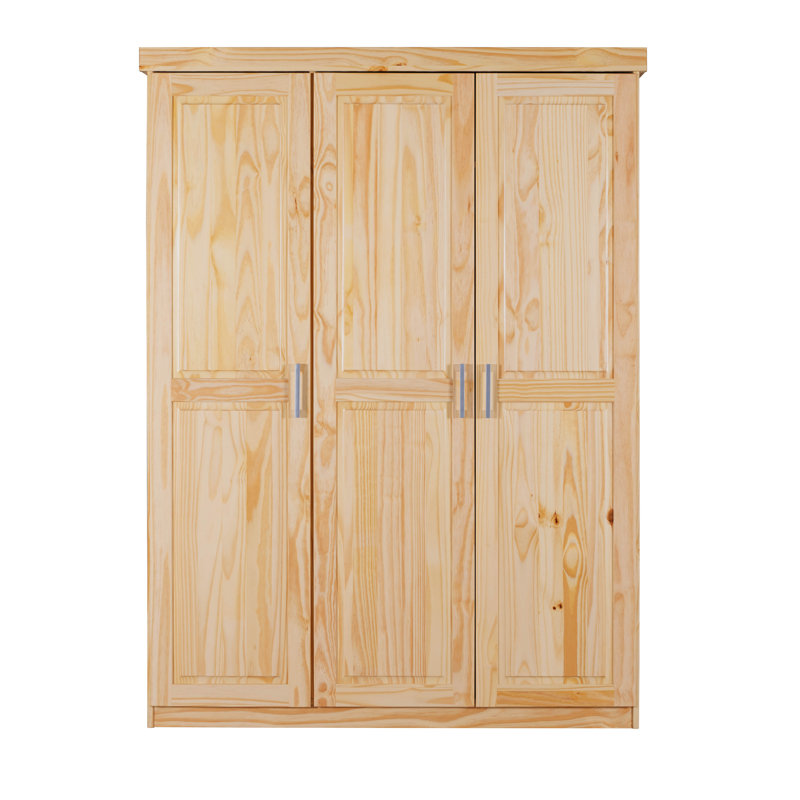 Hakon 3 Door Wardrobe, Natural Brown