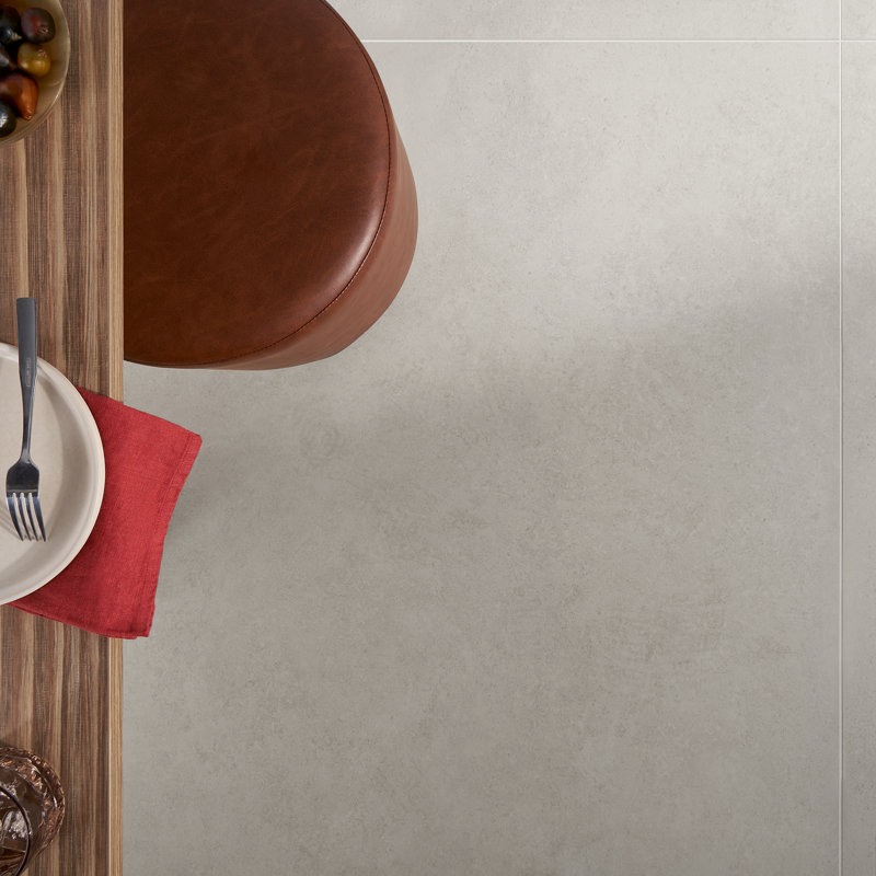 Iris Porcelain Large Format Tile 47" x 47" Porcelain Singular Tile, Perla