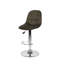 Drumheller Swivel Upholstered and Velvet Adjustable Height Bar Stool with Steel Frame