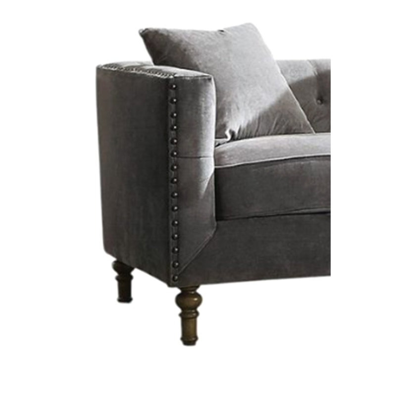 Causeuse en velours Sidonia avec 2 coussins Sidonia
