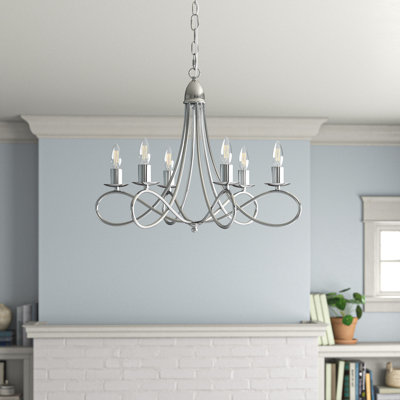 Lustre traditionnel / classique à 6 lumières de style bougie Macarthur