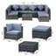 Aalijah Outdoor Garden Corner Sofa with Cushions