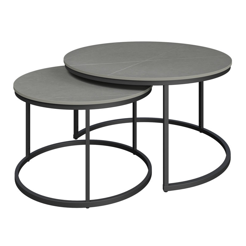 Chalres Frame Coffee Table, 460cm H x 80cm W x 80cm L, Grey