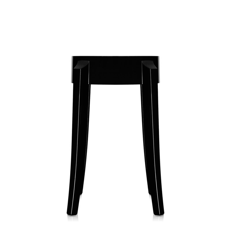 Tabouret de bar Charles Ghost, Noir lustré