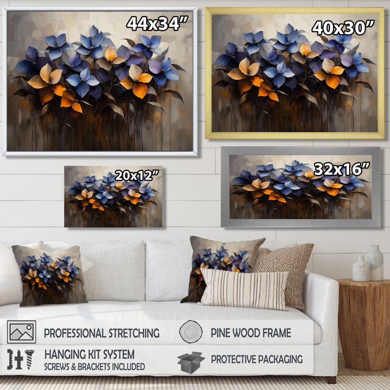 Magnolias Fantasy Field I - Magnolias, impressions sur toile, H 34 po x l 44 po, Impression encadrée flottante, Argent argent