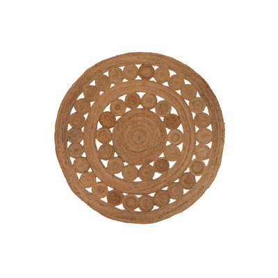 Round Solid Colour Hand Woven Area Rug