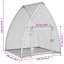 Cage à lapin argenté en acier galvanisé 41,3 po x 47,2 po-25361083