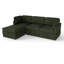 Canapé modulaire 100 po en velours côtelé de luxe 100 po - 4 pièces surdimensionné en L avec repose-pieds vert olive-1286486098