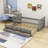 Twin Size 3 Drawers Platform Bed with Trundle-1046048337