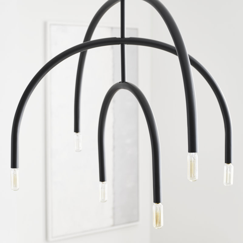 Grand lustre 6 lumières Hadden, Nuit noire