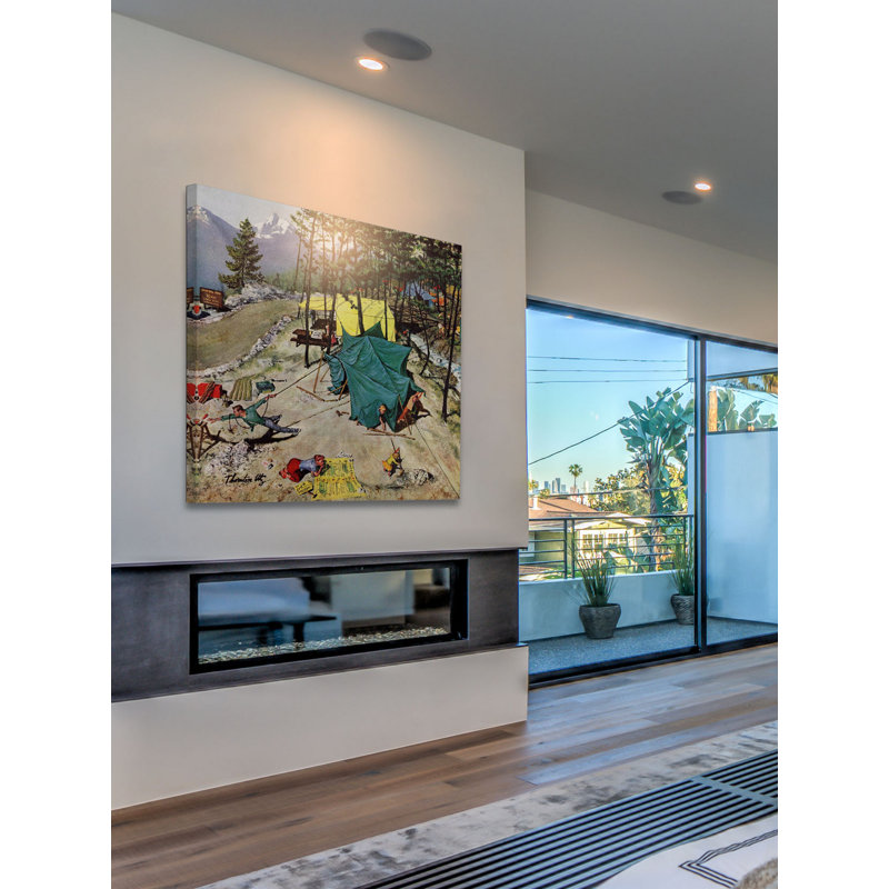 Making Camp by Thornton Utz - Wrapped Canvas Painting, 46cm H x 46cm W