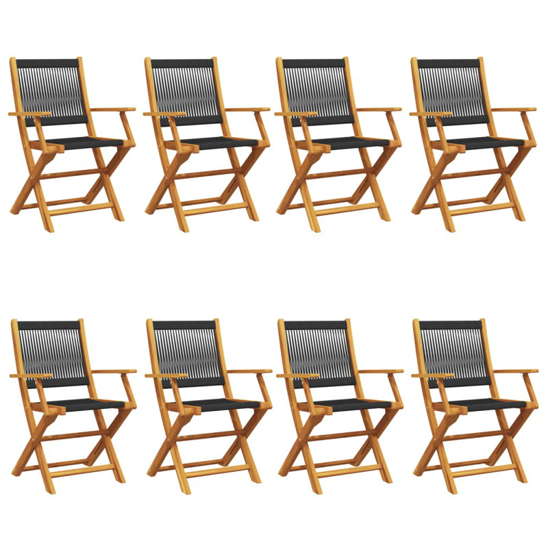 Meyzieu Patio Dining Accent Chair, Black