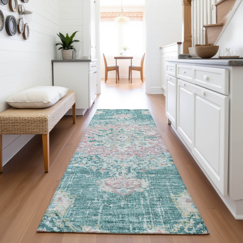 Premium Machine Washable Kelton AMF1236 Global Rug, Runner 2'3" x 7'6"