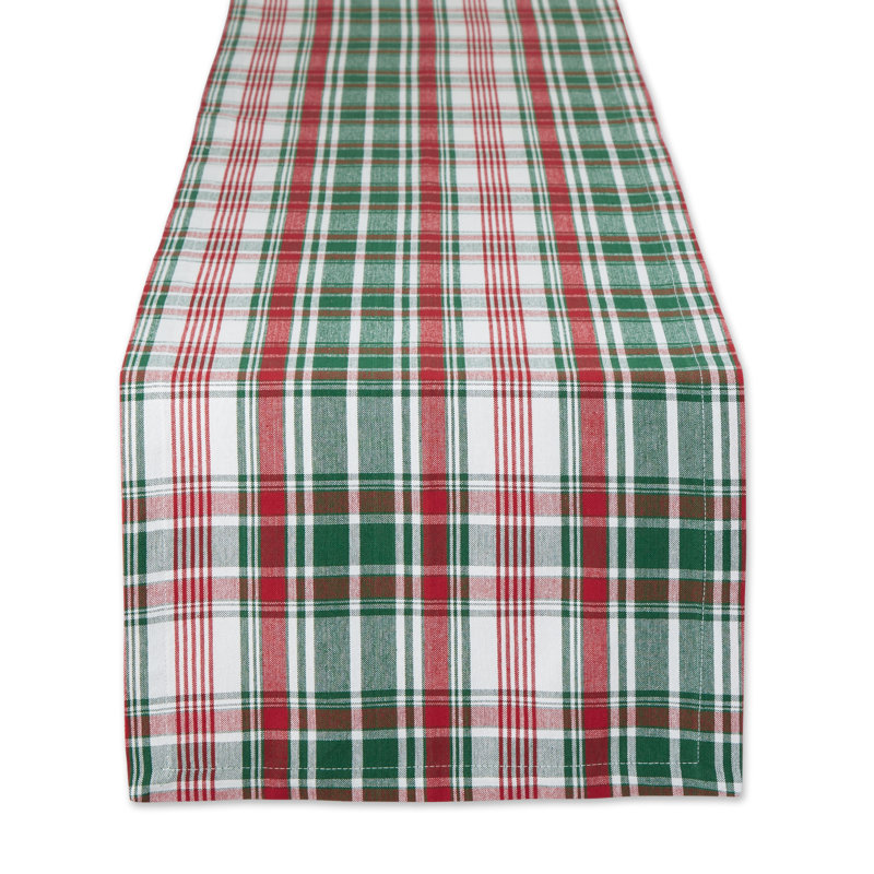 Tuttletown Plaid 100% Cotton Table Runner, 108" L x 14" W