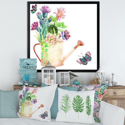 " Succulents In Old Watering Can "