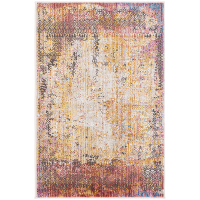 Tapis contemporain Ainaires ivoire multicolore