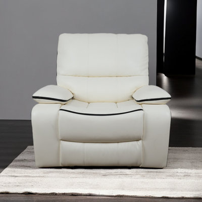 41" Bonded Leather Manual Reclining Living Room Chair