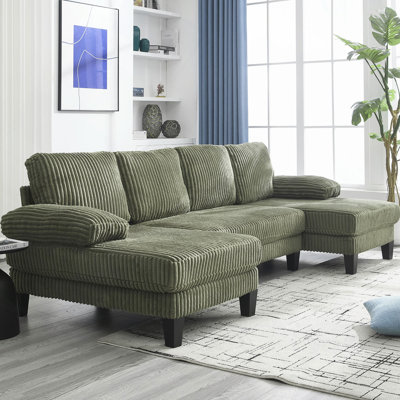 Canapé modulaire rembourré en U avec méridienne double Marley