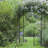 Outsunny Garden Arch Arbor,Metal Arch Trellis With Gate