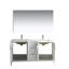 Brooksby 60'' Double Bathroom Vanity with Quartz/Ceramic Undercount Sink Top-16623434