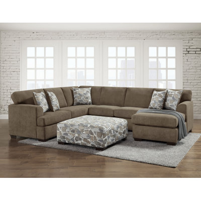 Bersi 2 Piece Chaise Sectional with Matching Accent Ottoman