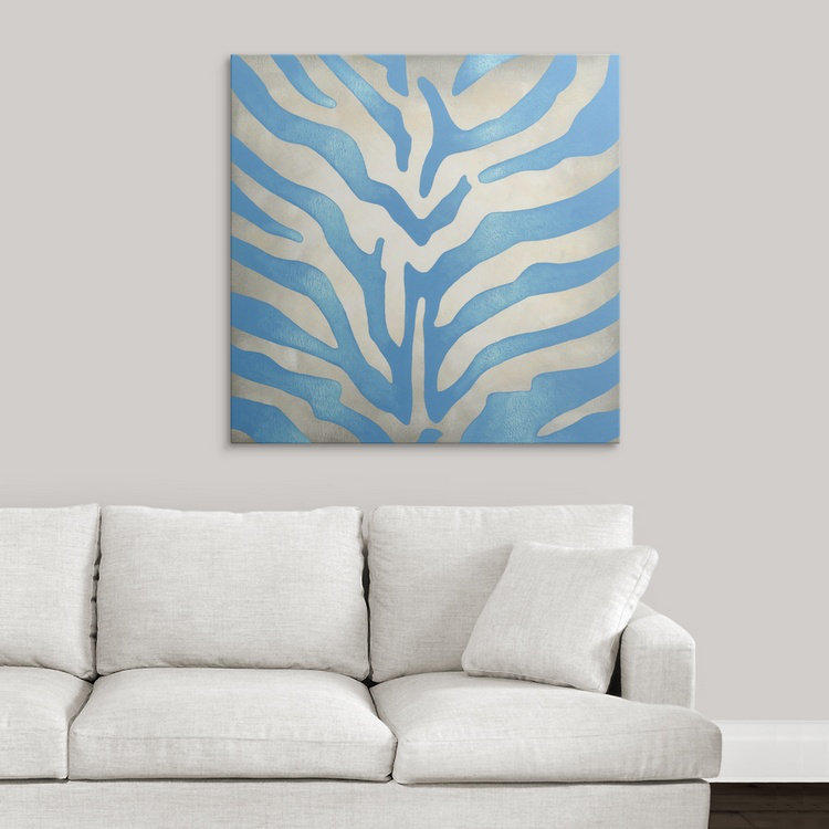 « ii » chariklia zarris, impression Vibrant Zebra, H 35 po x l 35 po x P 1,5 po, Toile