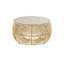 Table basse en rotin brun clair