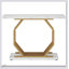 Console de 40 po en or, canapé étroit en faux marbre avec base en métal géométrique, table d'appoint moderne pour le salon, le couloir et le vestibule
