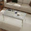 Table basse rectangulaire à miroir de luxe avec incrustation de diamants broyés