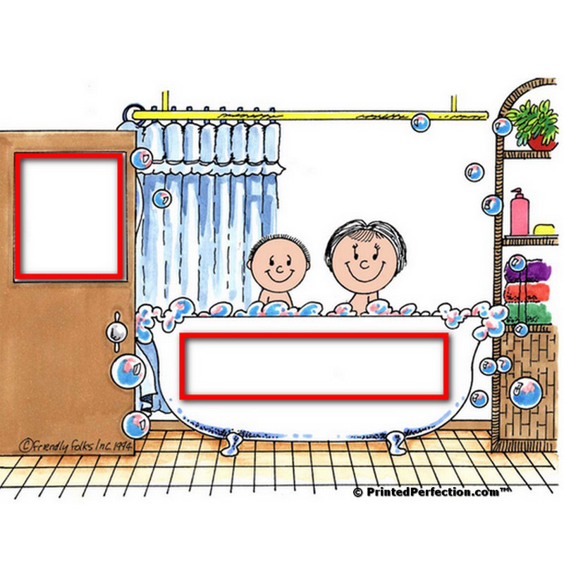 Ensemble de 4 sous-verres personnalisables pour l'heure de la baignoire - Un enfant avec maman, Oui