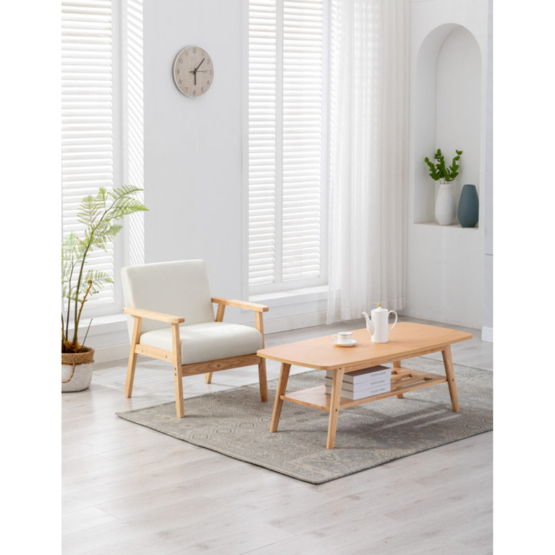 Ensemble de table basse et chaises, Beige