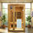 KISRAIS High End Luxury Indoor Sauna 2-Person Ultra Low 0-5 EMF FAR Infrared Sauna With 2 LED Reading Lights, 3 Chromotherapy Lights, 2 Exterior Lights & Bluetooth Speakers | Personal Indoor Dry Heat Sauna For Home & Gym – Made From Red Cedar