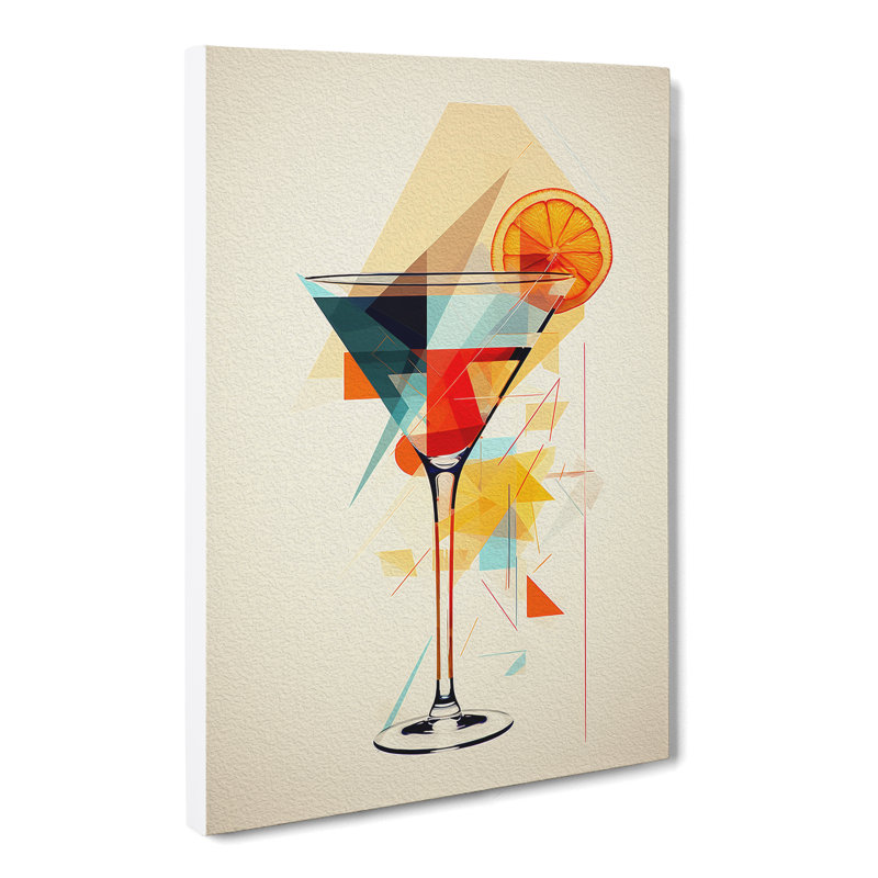 Cocktail Geometric - No Frame Print, 50cm H x 35cm W x 3cm D
