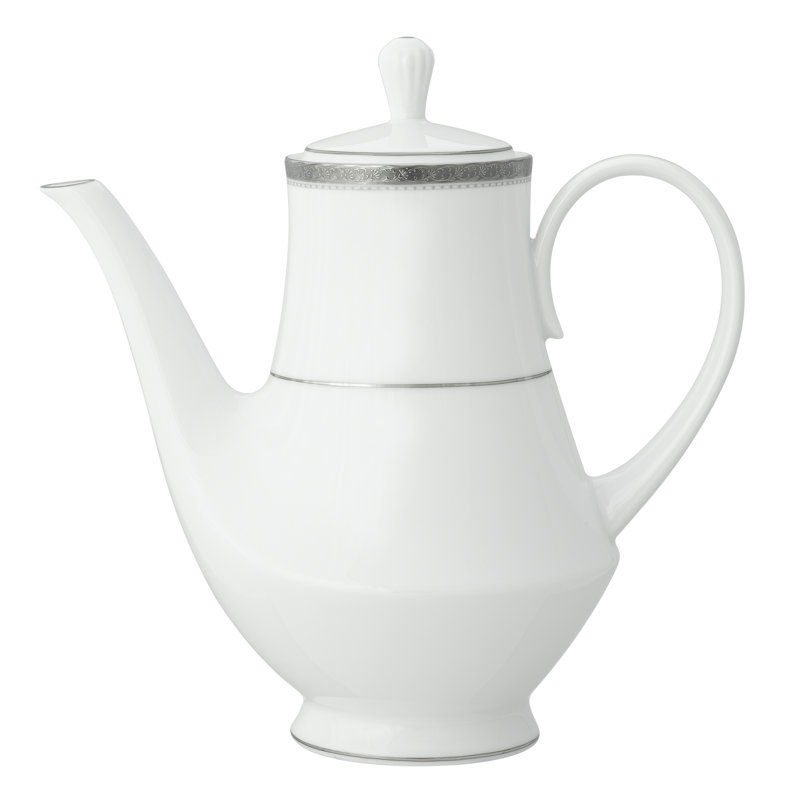 Service à café avec couvercle Noritake Charlotta, 49 oz, Argent