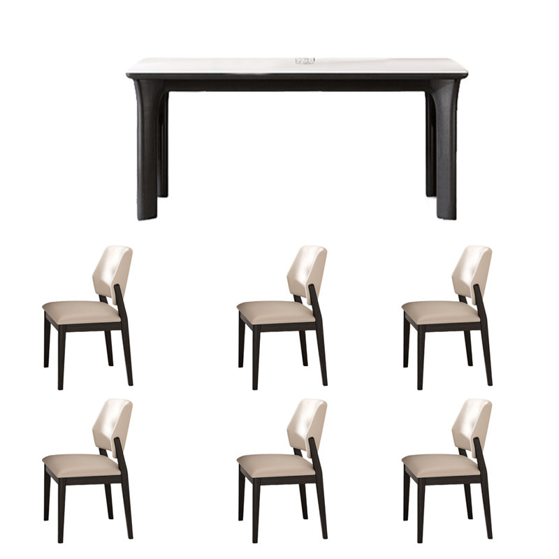 Ensemble de table de salle à manger Elegant, H 29,52 po x L 70,86 po x l 35,43 po