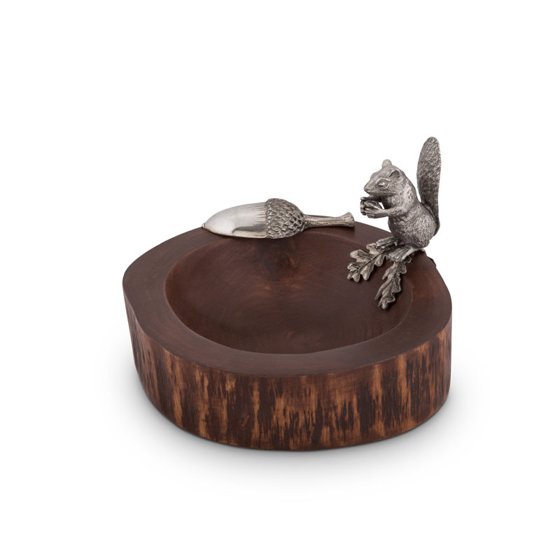 Woodland Creatures Wood Nut Bowl