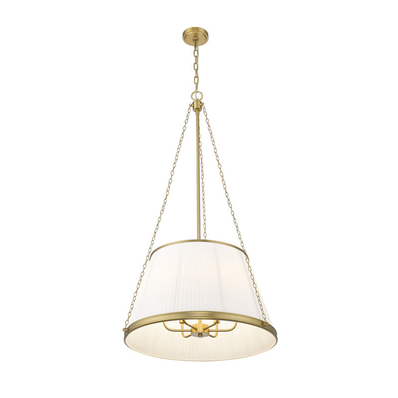 Luminaire suspendu 24 pouces 6 lumières Michiel, Doré